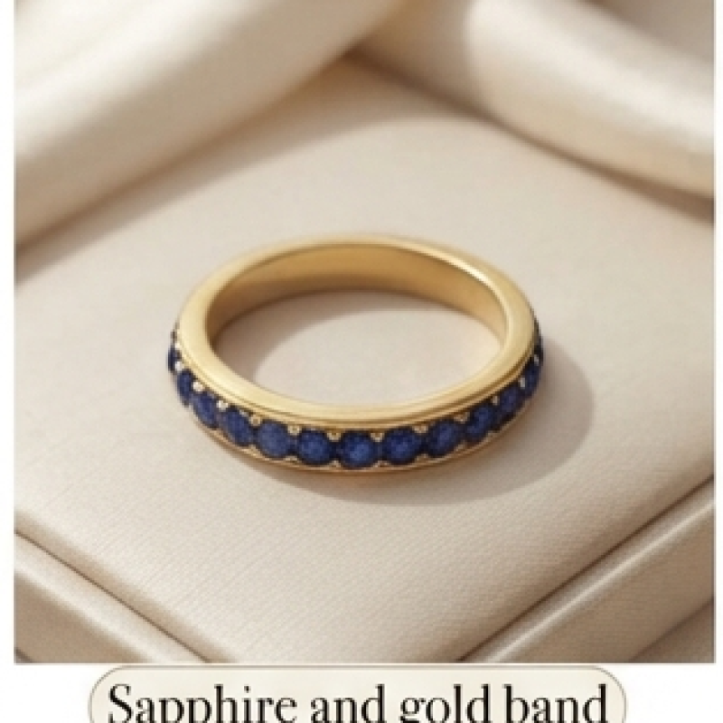 Sapphire and gold band