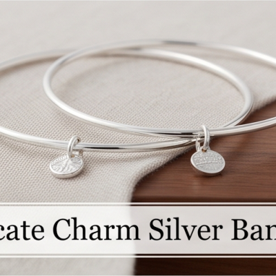 Delicate Charm Silver Bangles