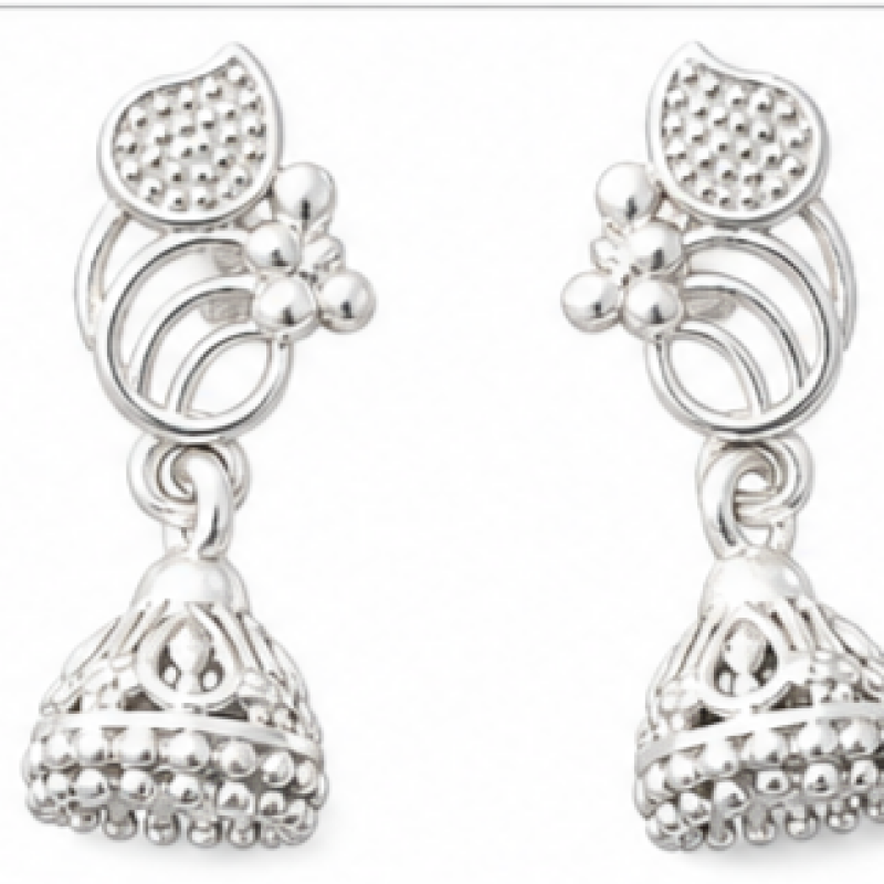 SILVER JHUMKAS