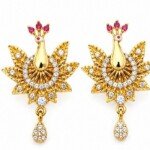 GPS PEACOCK DESING EARRINGS