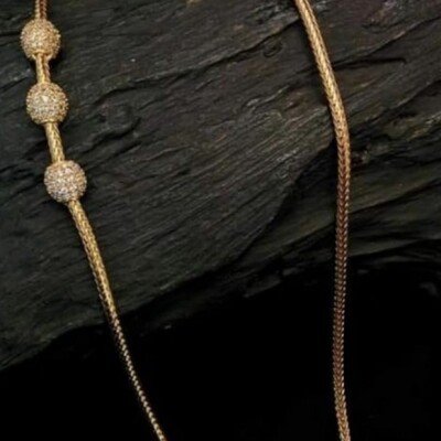 Traditional 22KT 916 Gold Mugappu Chain for Women