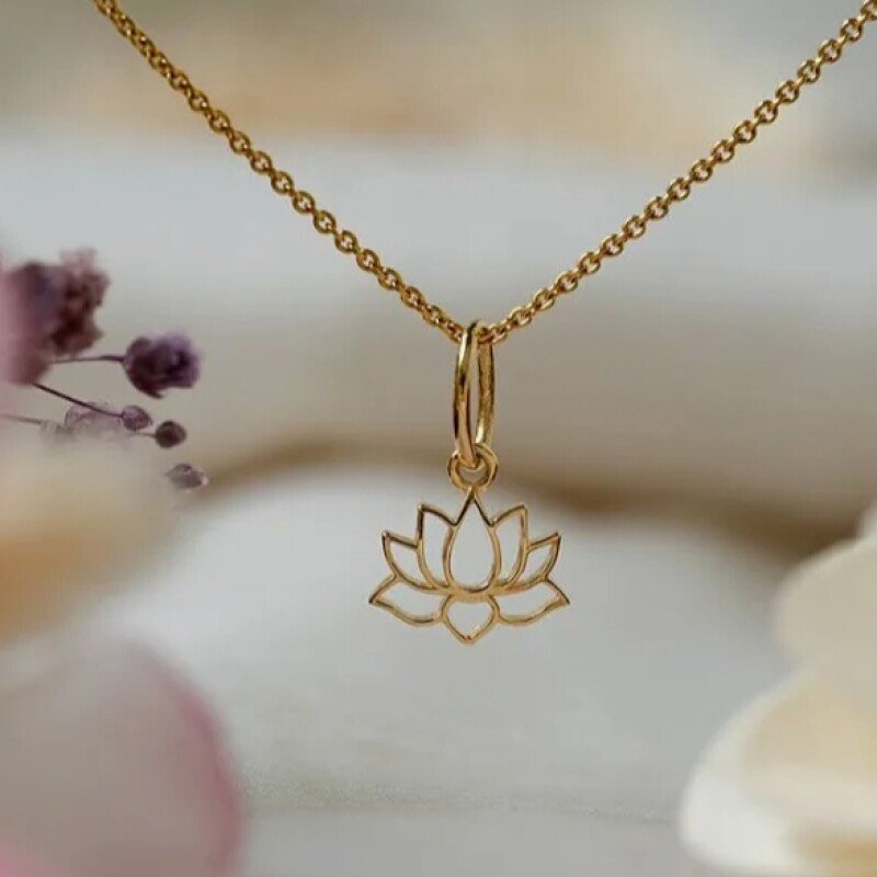 Lotus Gold Pendant