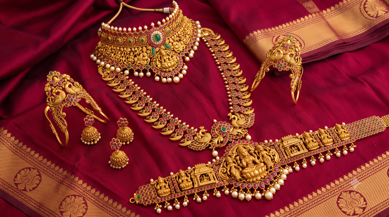 Traditional gold ornaments at Shivaani Jewellers