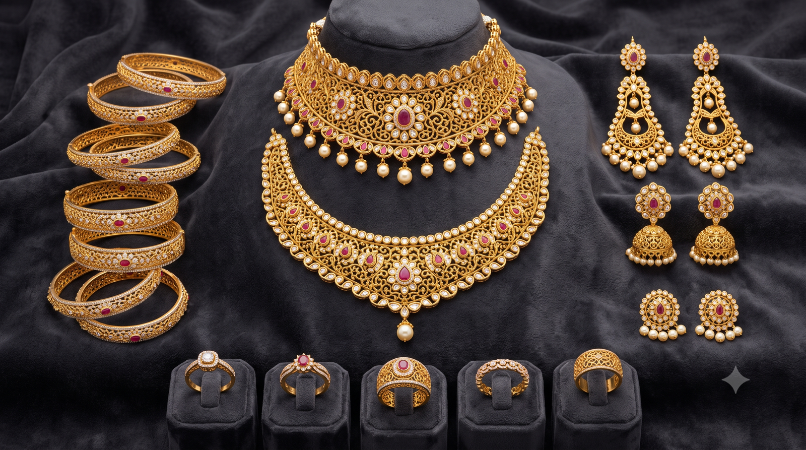 Gold jewellery collection at Shivaani Jewellers