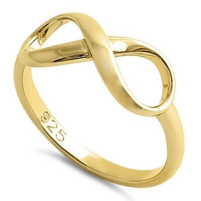 925 Gold Plated Silver Infinity Ring (GPS Jewellery)
