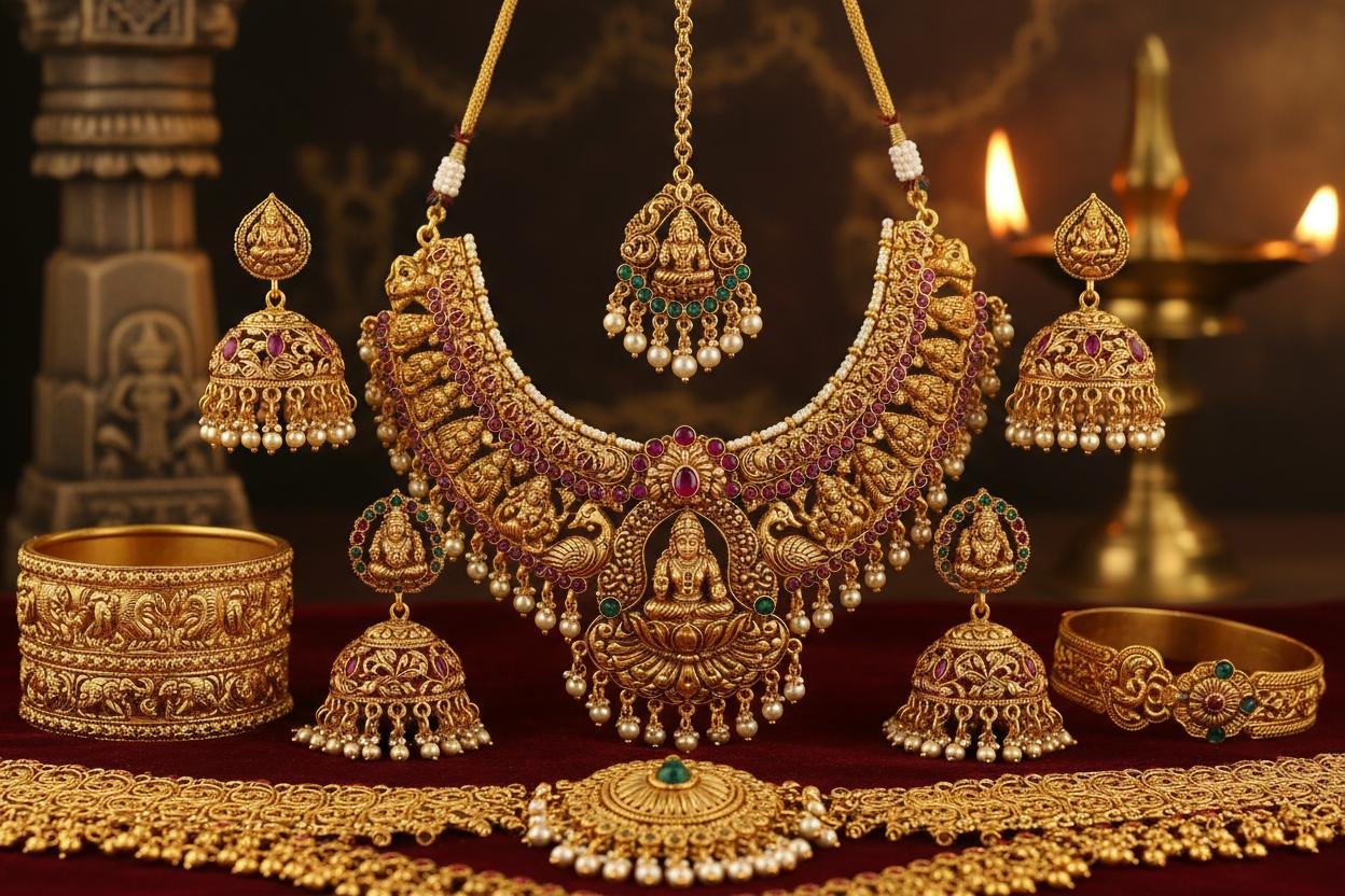 Latest gold necklace designs at Shivaani Jewellers