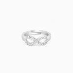 Silver Infinity Heart Ring