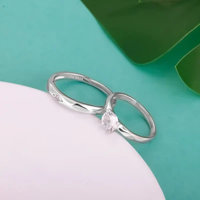 Silver Rhomb Couple Band
