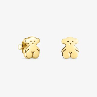 Gold Plated Silver Kids Teddy Bear Earrings
