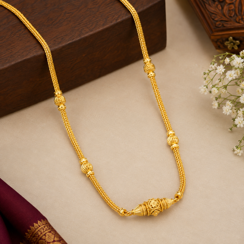 Traditional Gold Mugappu necklace