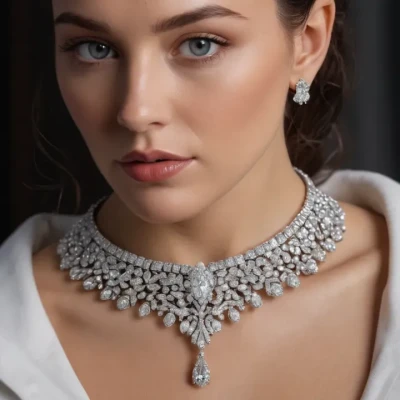 White Stone Diamond Necklaces